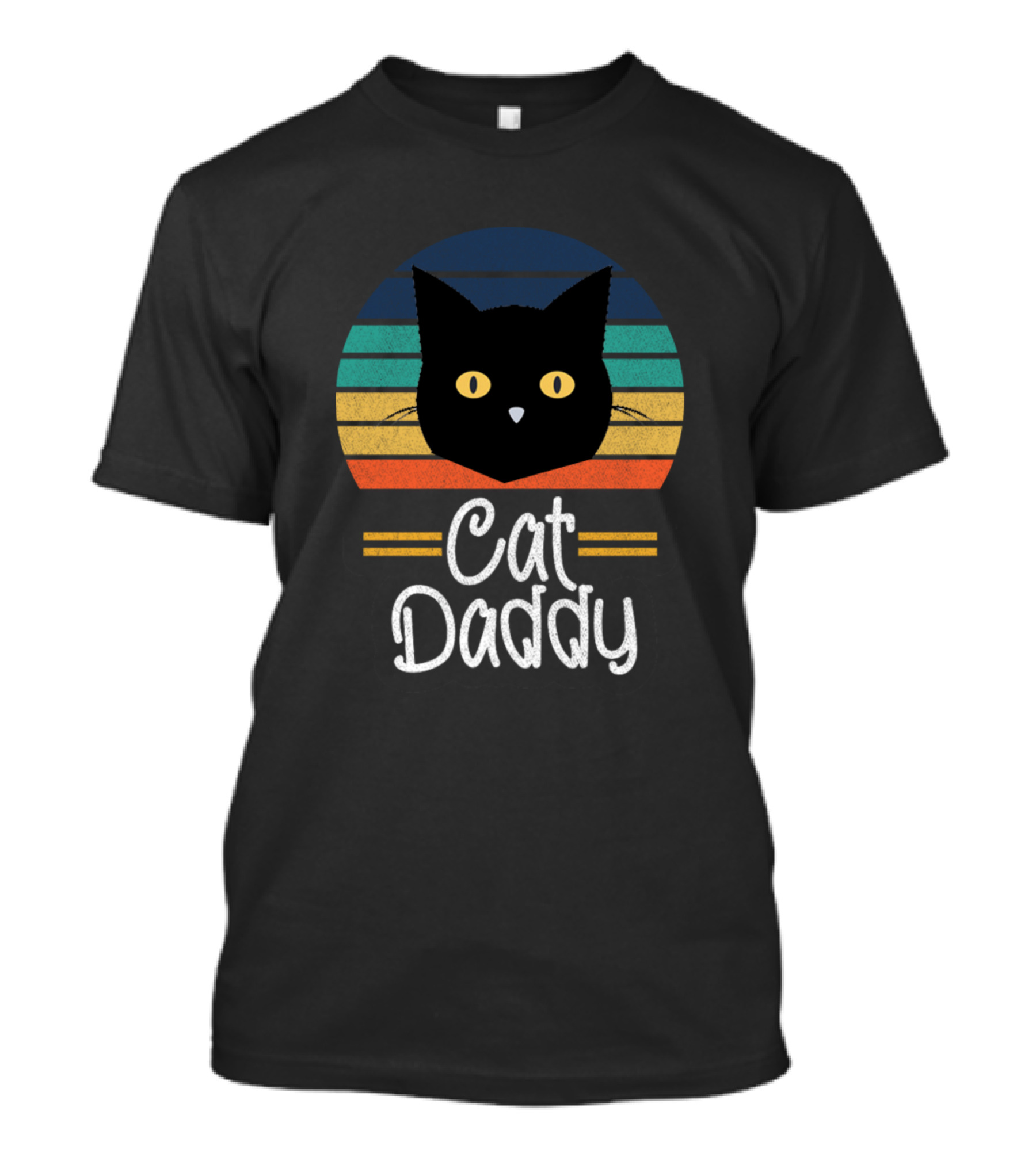Vintage Black Cat Daddy Retro Lover T-Shirt