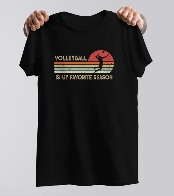Vintage Volleyball Is My Favorite Season Retro T-Shirt