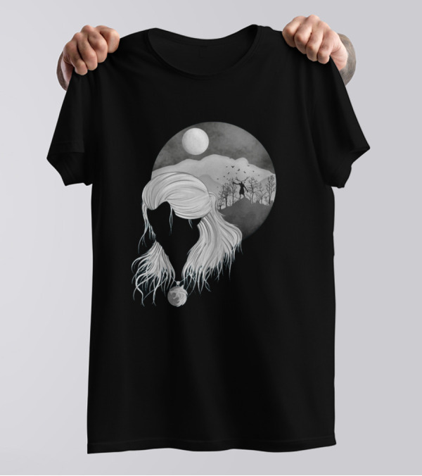 White Wolf Lunar Silhouette Twilight Hunt T-Shirt