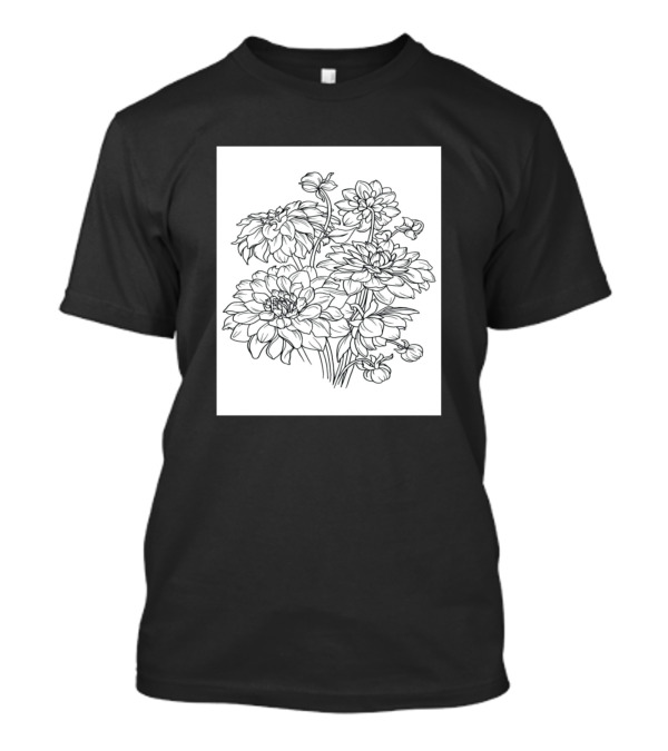 Wildflowers Doodle Botanical Floral T-Shirt
