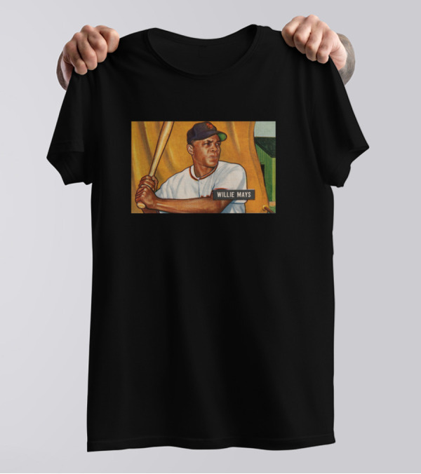 Willie Mays Vintage Baseball Card T-Shirt