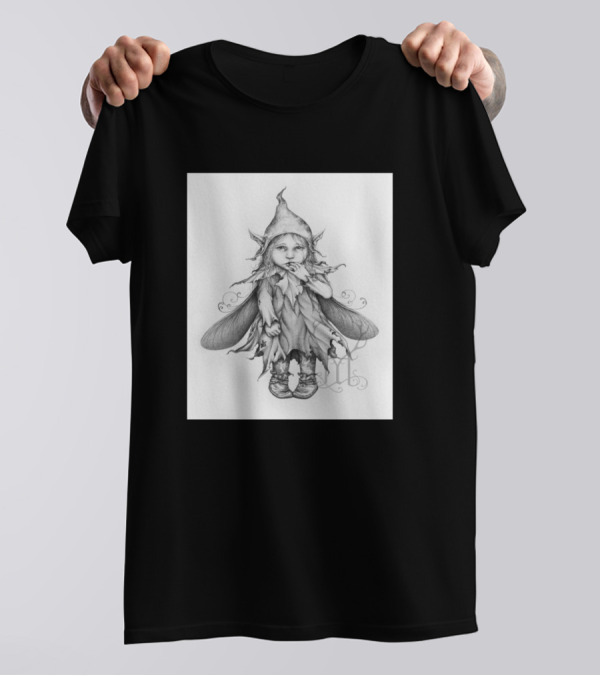 Wing Fairy Elf With Leaf Hat And Shoes T-Shirt