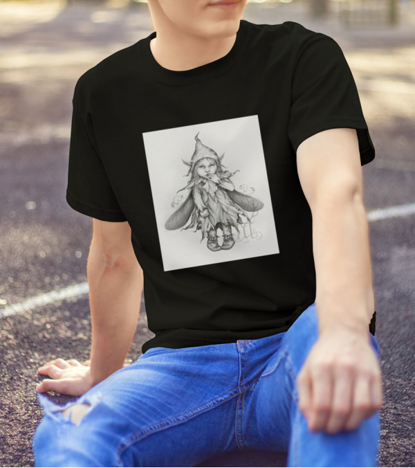 Wing Fairy Elf With Leaf Hat And Shoes T-Shirt