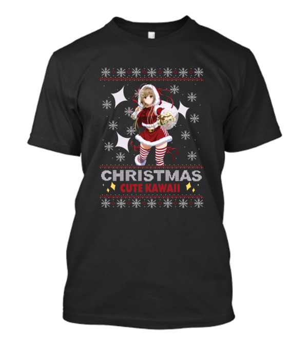 Christmas Cute Kawaii Xmas Anime Girls T-Shirt