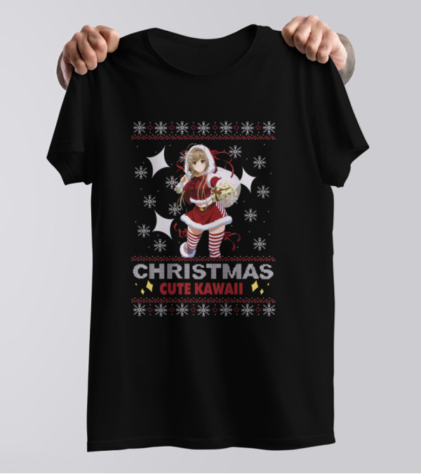 Christmas Cute Kawaii Xmas Anime Girls T-Shirt