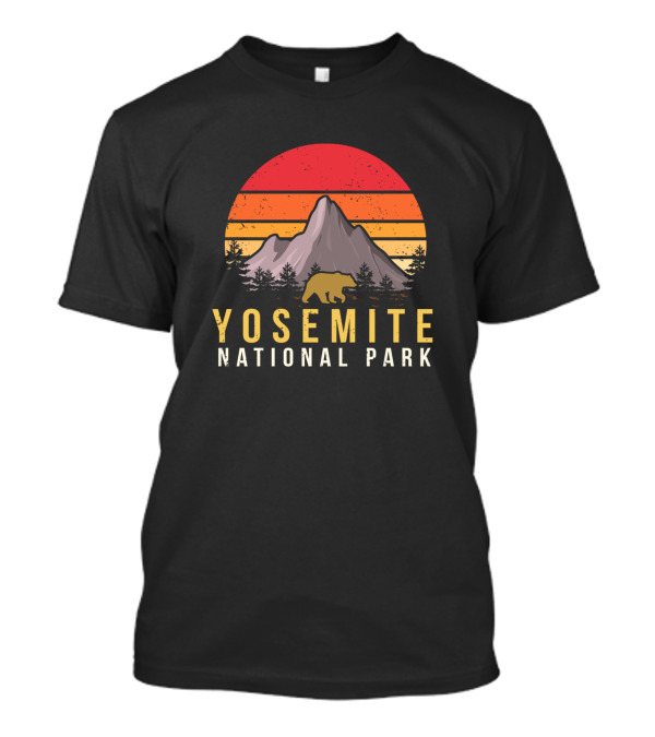 Yosemite National Park Bear Mountain Sunset Forest T-Shirt