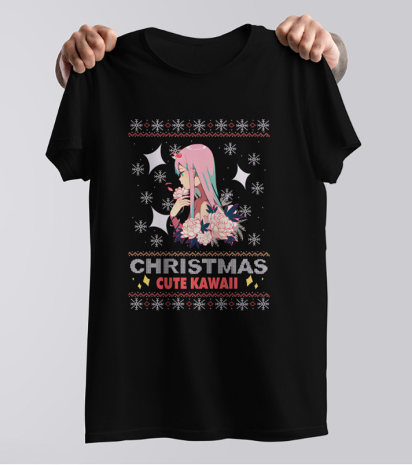Christmas Cute Kawaii Zero Two UglyAnime And Manga T-Shirt