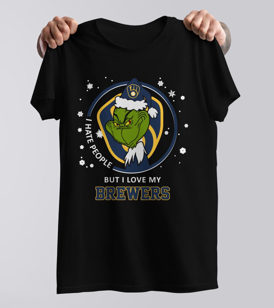 I Hate People But I Love My Milwaukee Brewers T-Shirt