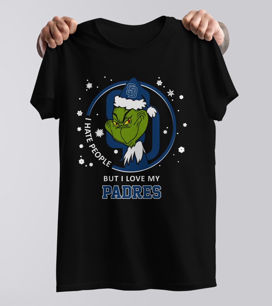 Grinch I Hate People But I Love My San Diego Padres T-Shirt