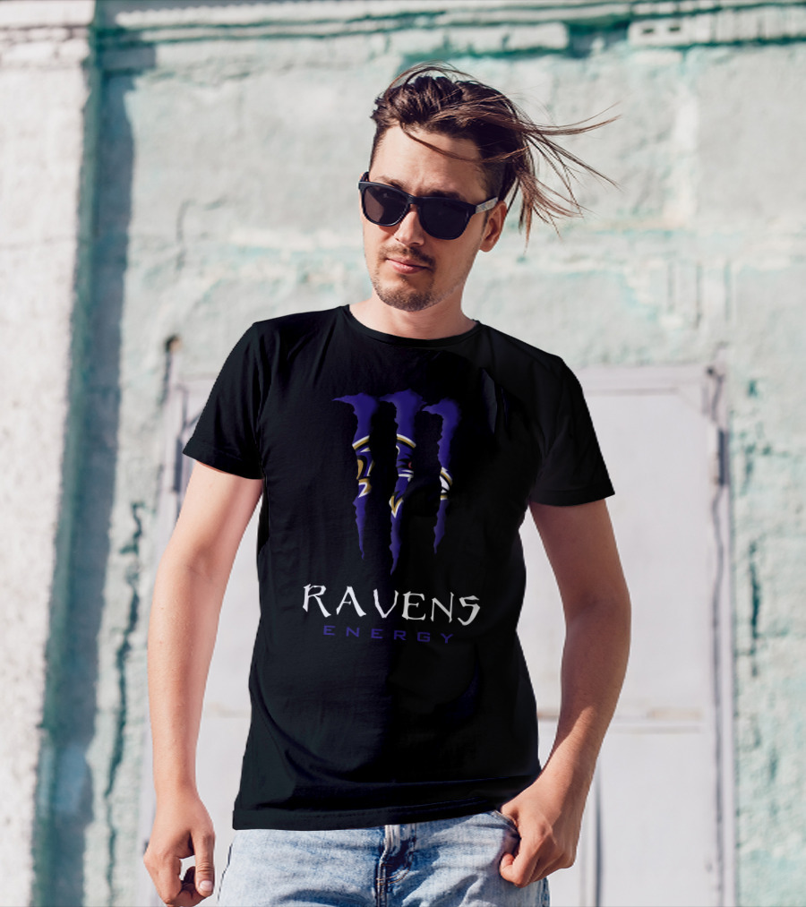 Ravens Energy Claw Marks Nfl03 T-Shirt