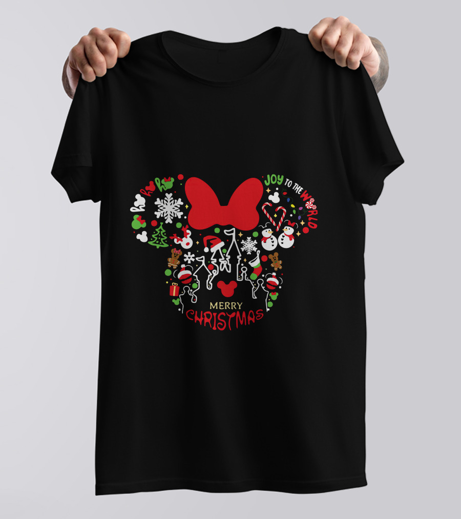 Mickey Merry Christmas Joy To The World T-Shirt