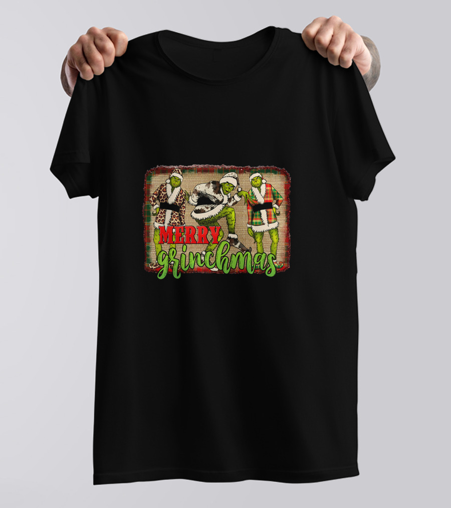 Merry Grinchmas Grinch In Festive Outfits T-Shirt