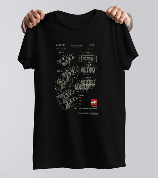 Oct 24 1961 Lego Brick Patent By Godtfred Kirk Christiansen T-Shirt