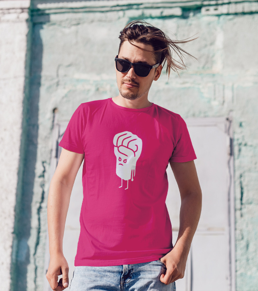 Tumindig By Linya-Linya Saab Fist Character On Pink Background T-Shirt