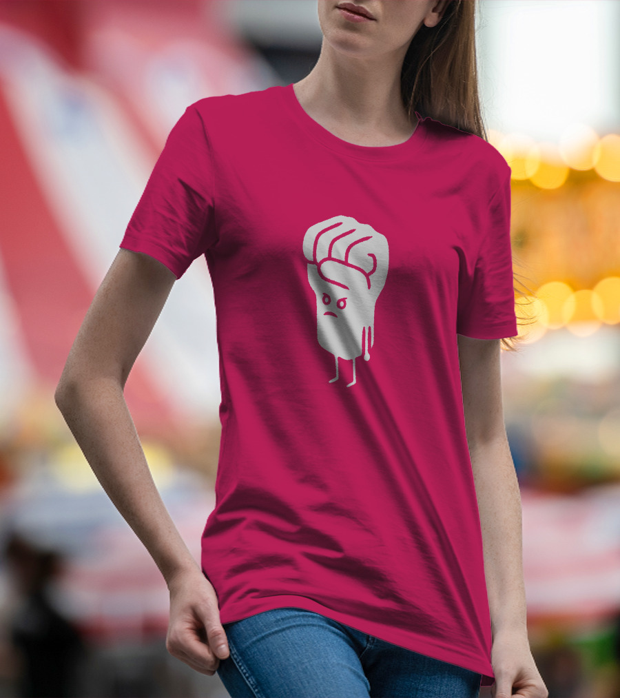 Tumindig By Linya-Linya Saab Fist Character On Pink Background T-Shirt