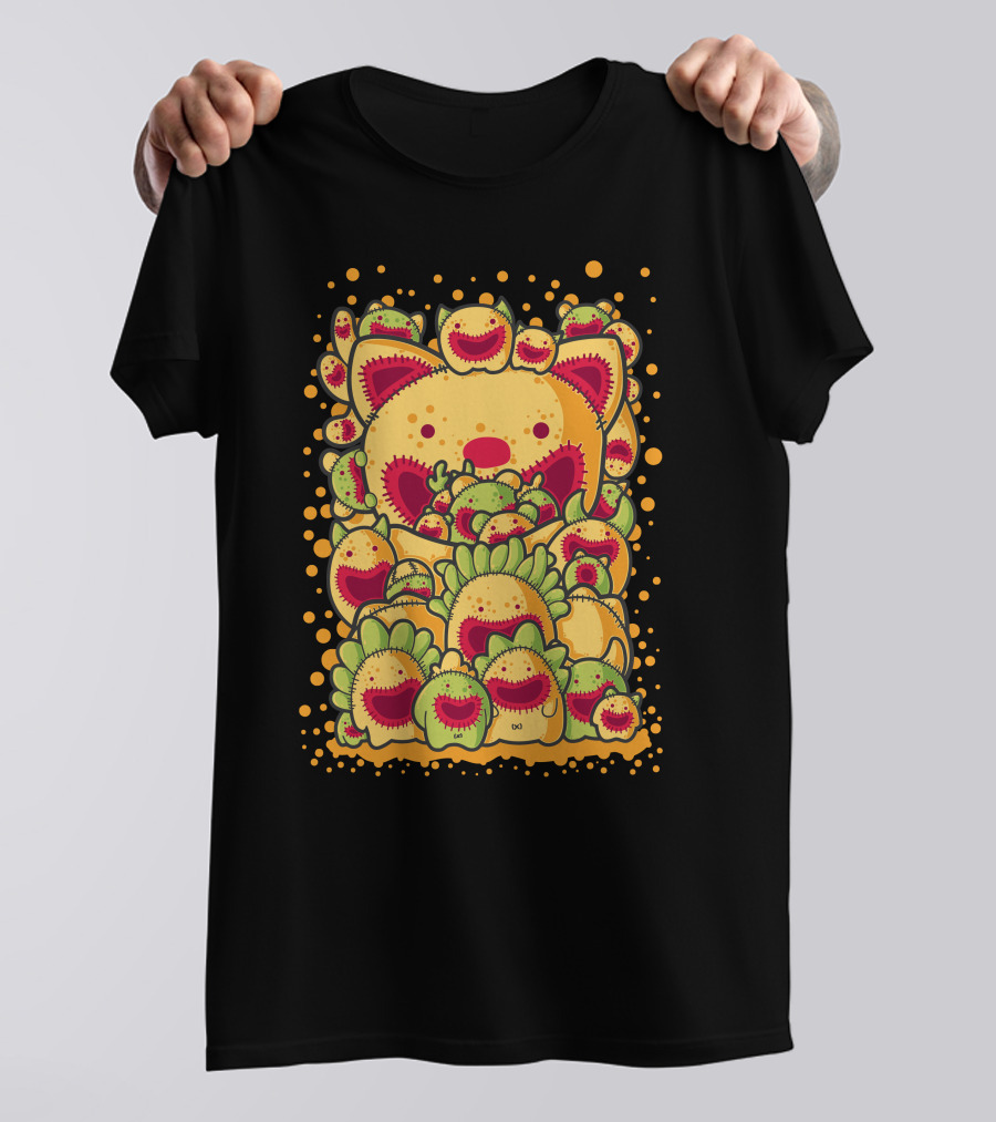 Dools Cute Cat Surrounded By Smiling Avocados T-Shirt