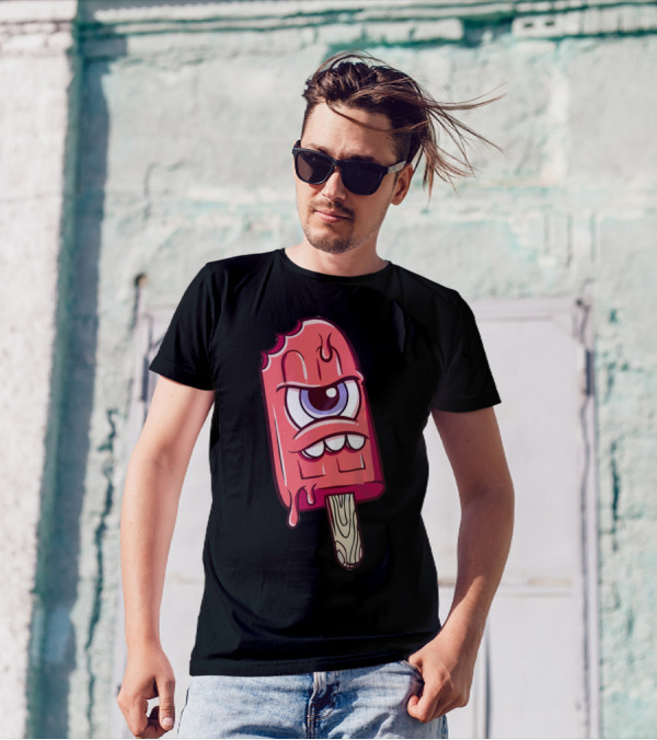 Angry Ice Pop With One Eye And Bite Mark T-Shirt