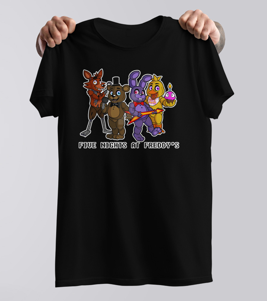 Five Nights At Freddy's Characters Foxy Freddy Bonnie Chica T-Shirt