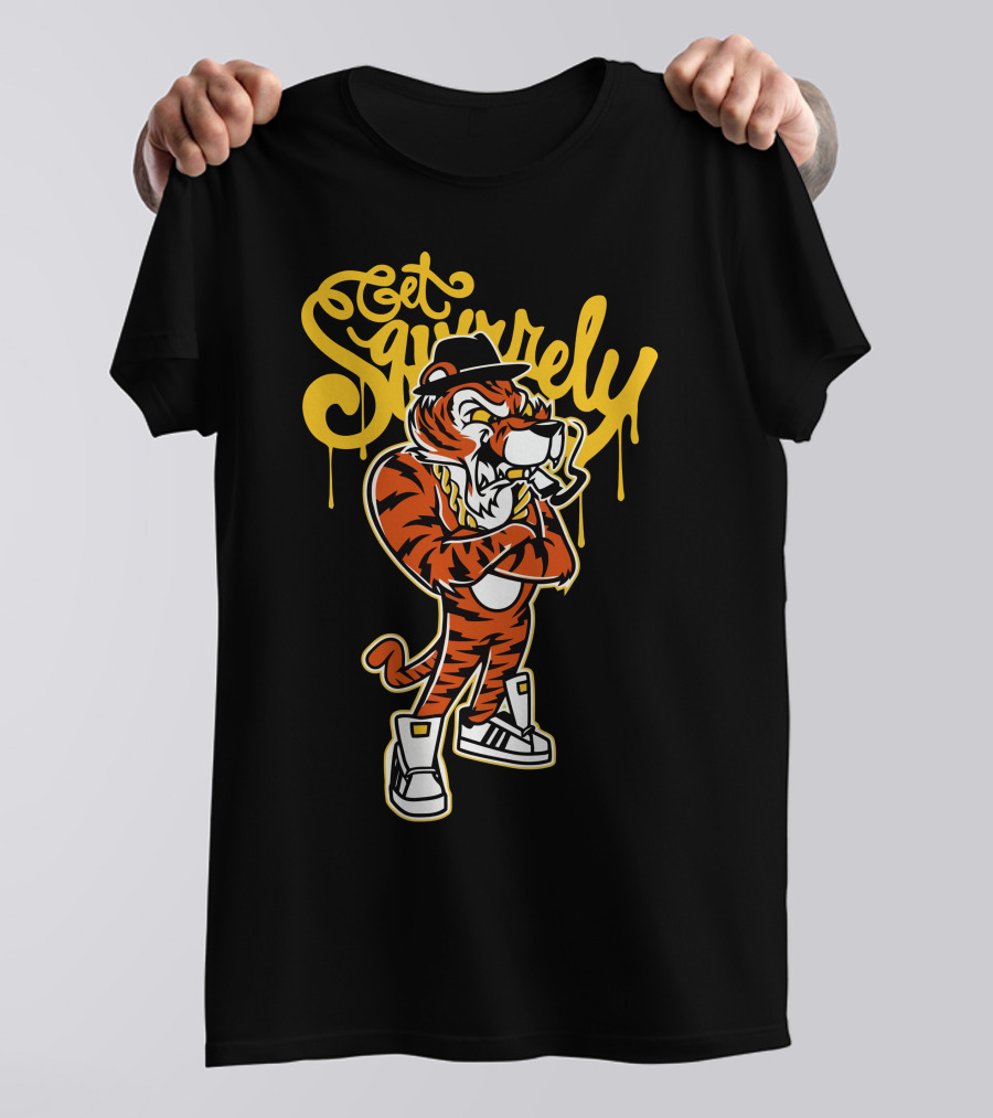 Get Squirrely Tiger Gangster T-Shirt