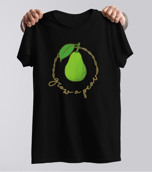 Grow A Pear Green Fruit With Leaf Circle T-Shirt
