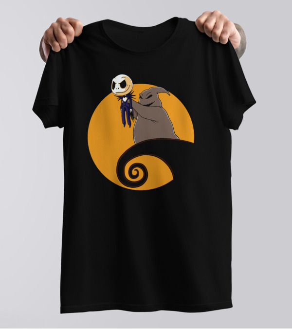 Jack Skellington And Oogie Boogie Halloween Scene T-Shirt