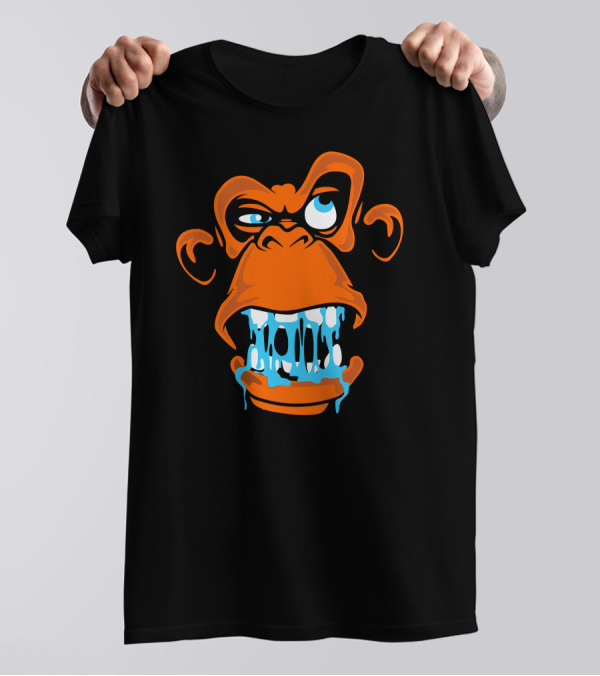 Hhaaa Ape Ice Drip Face T-Shirt