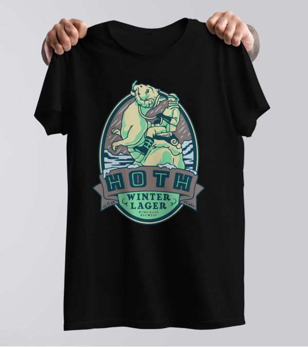 Hoth Winter Lager Echo Base Brewery Tauntaun Rider 12 Fl Oz 4.2% ABV T-Shirt