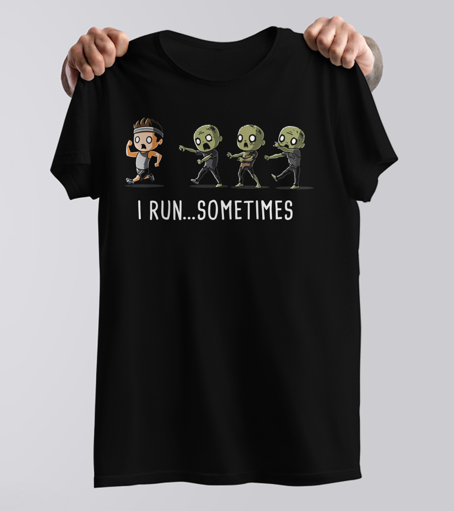 I Run Sometimes Zombies Chasing Jogger T-Shirt