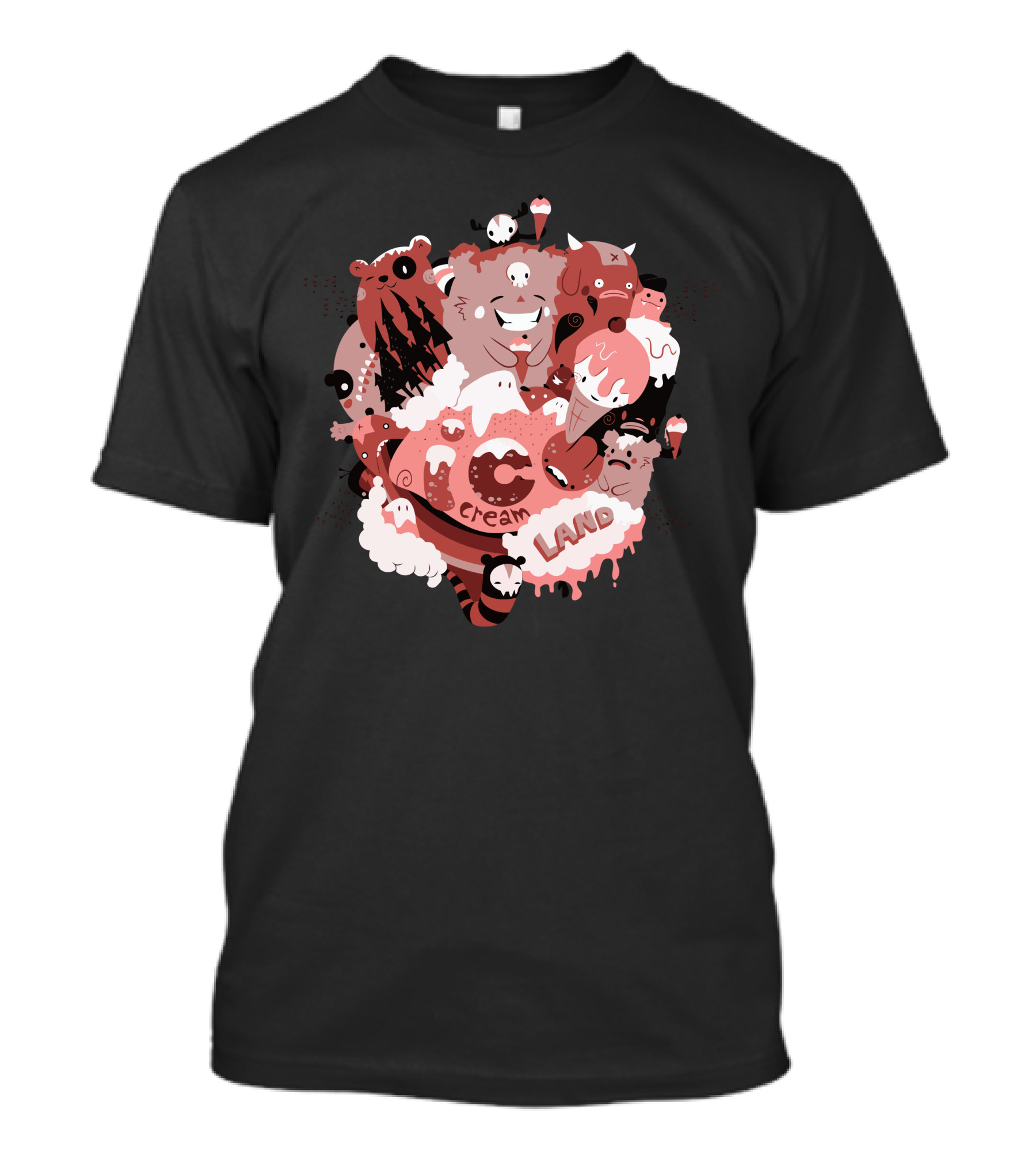 Ice Cream Land Whimsical Creature Carnival T-Shirt