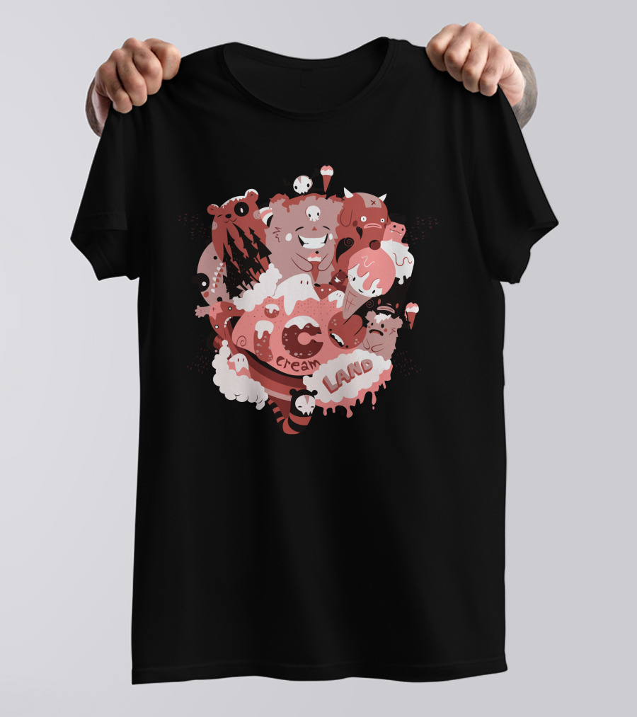 Ice Cream Land Whimsical Creature Carnival T-Shirt