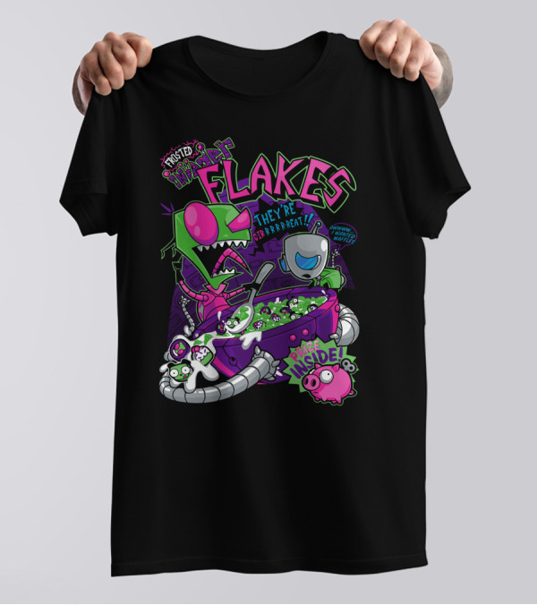 Frosted Invader Flakes Prize Inside They're GRRRREAT T-Shirt