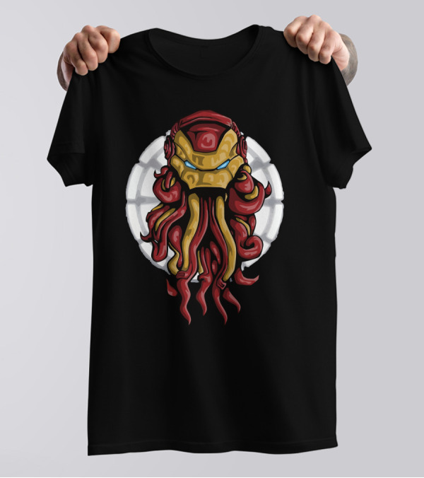 Iron Cthulhu Armor Fusion Iconic Mashup T-Shirt