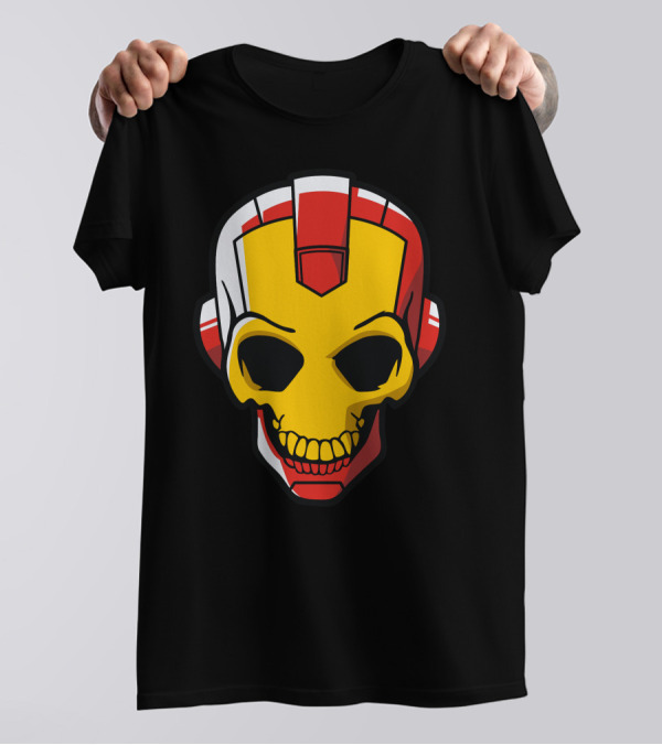 Iron Man Yellow Skull Helmet T-Shirt