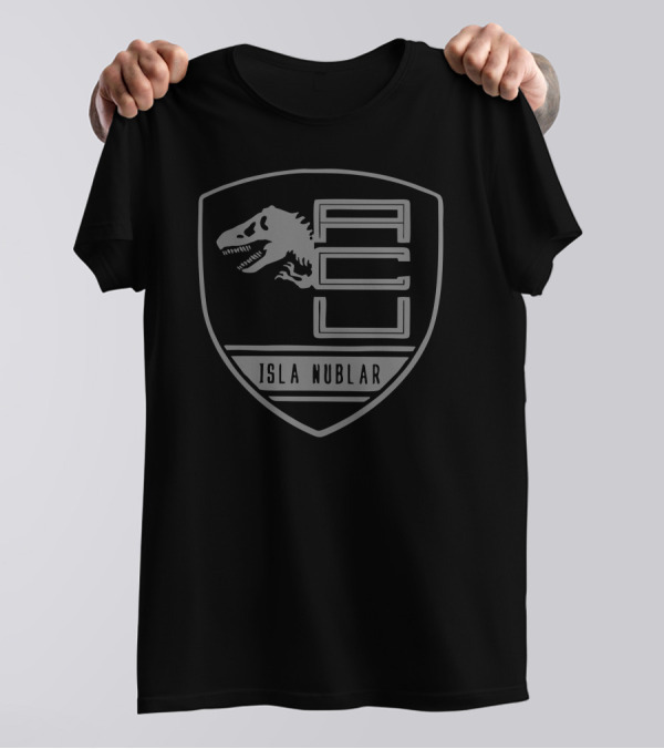 Isla Nublar Dinosaur Logo Shield Emblem T-Shirt