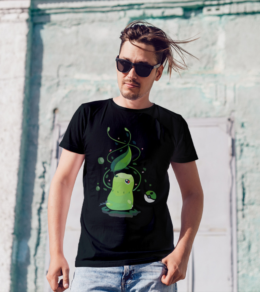Pokémon Leaf Chikorita Poké Ball T-Shirt