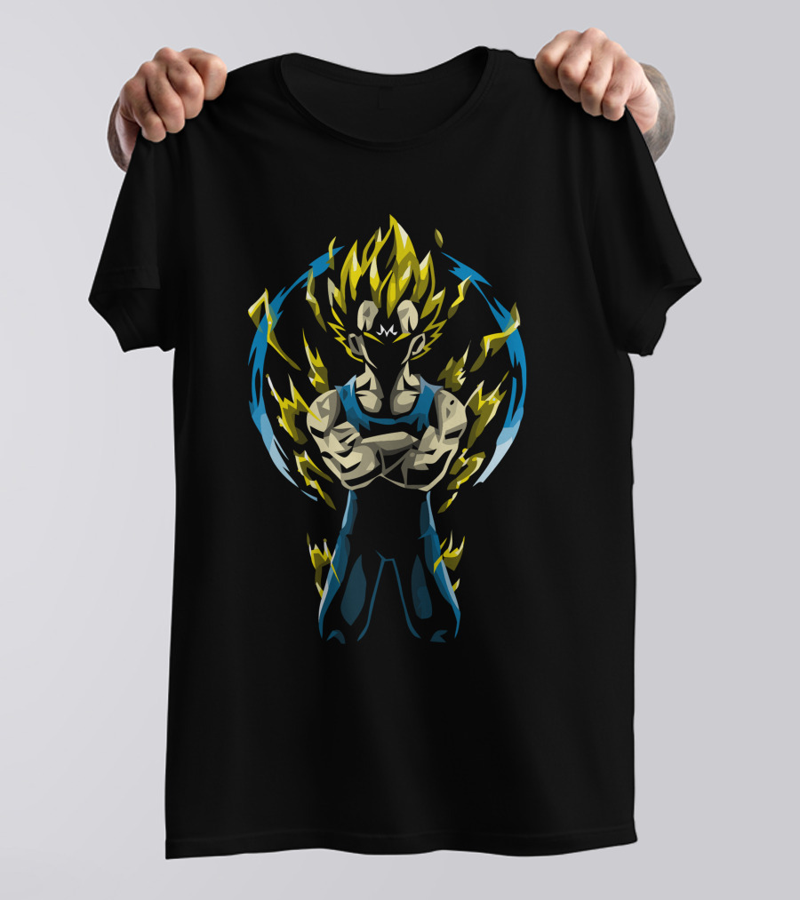 Majin Vegeta Epic Saiyan Transformation Energy Burst T-Shirt