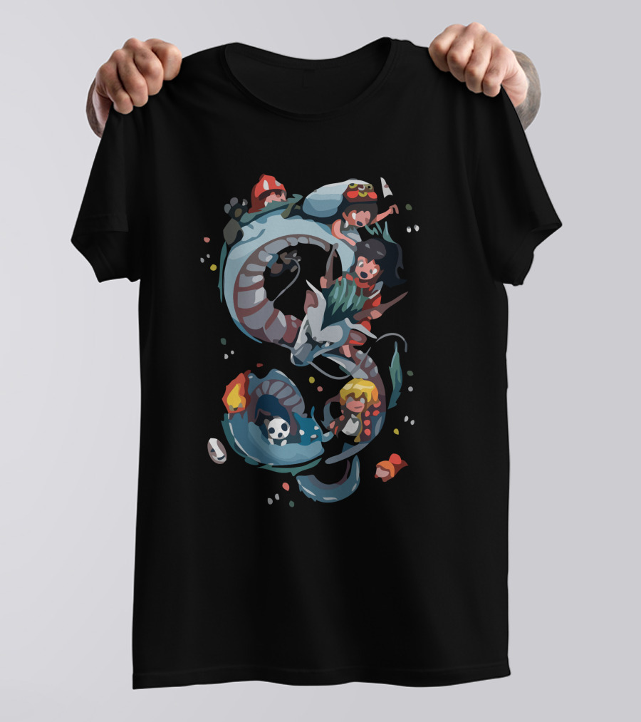 Miya World Adventure With Dragon And Heroic Characters T-Shirt