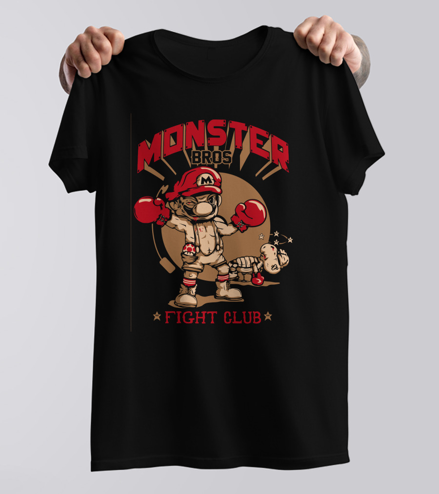 Monster Bros Fight Club Boxing Champion Retro T-Shirt