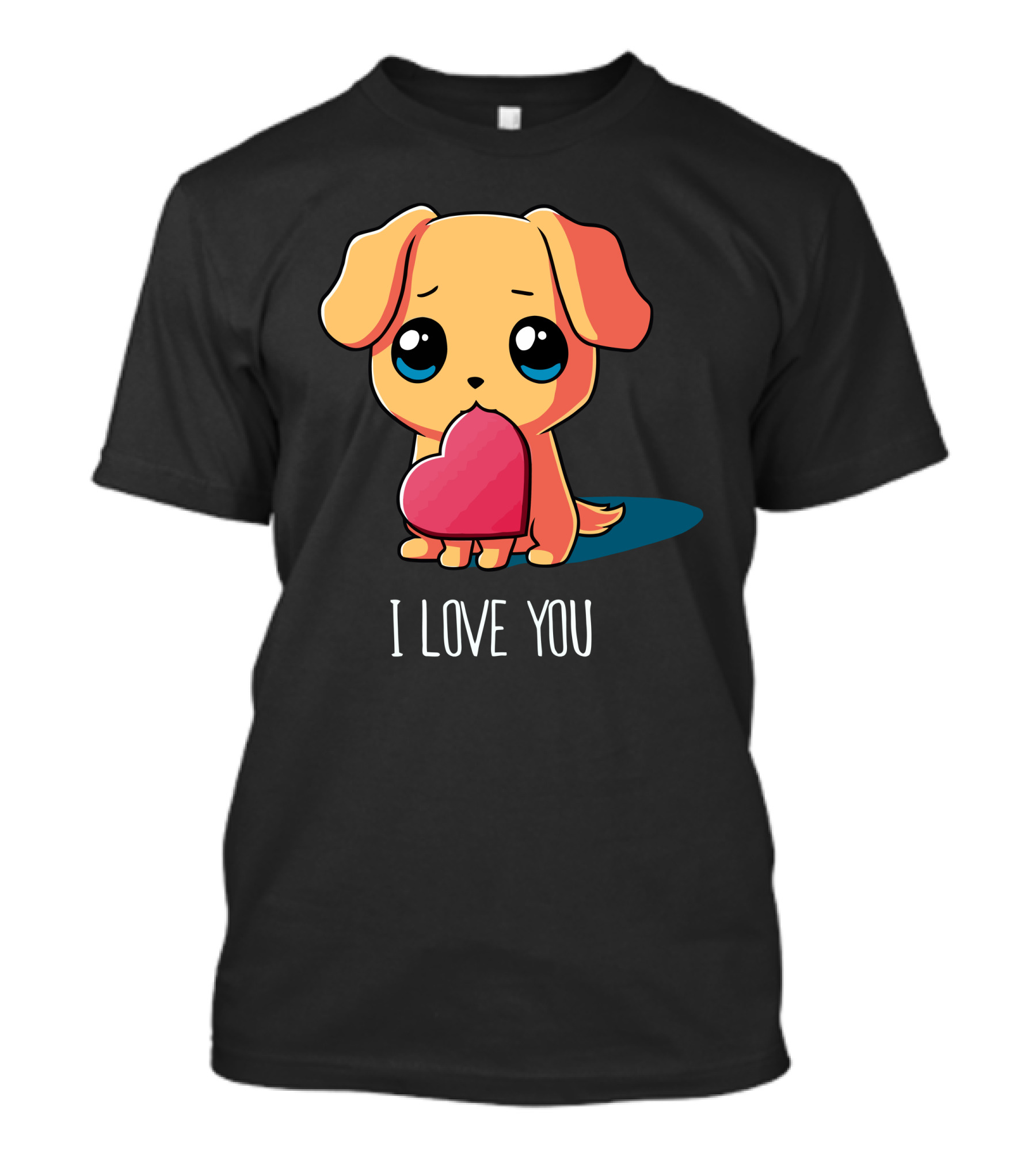 I Love You Puppy Holding Heart T-Shirt