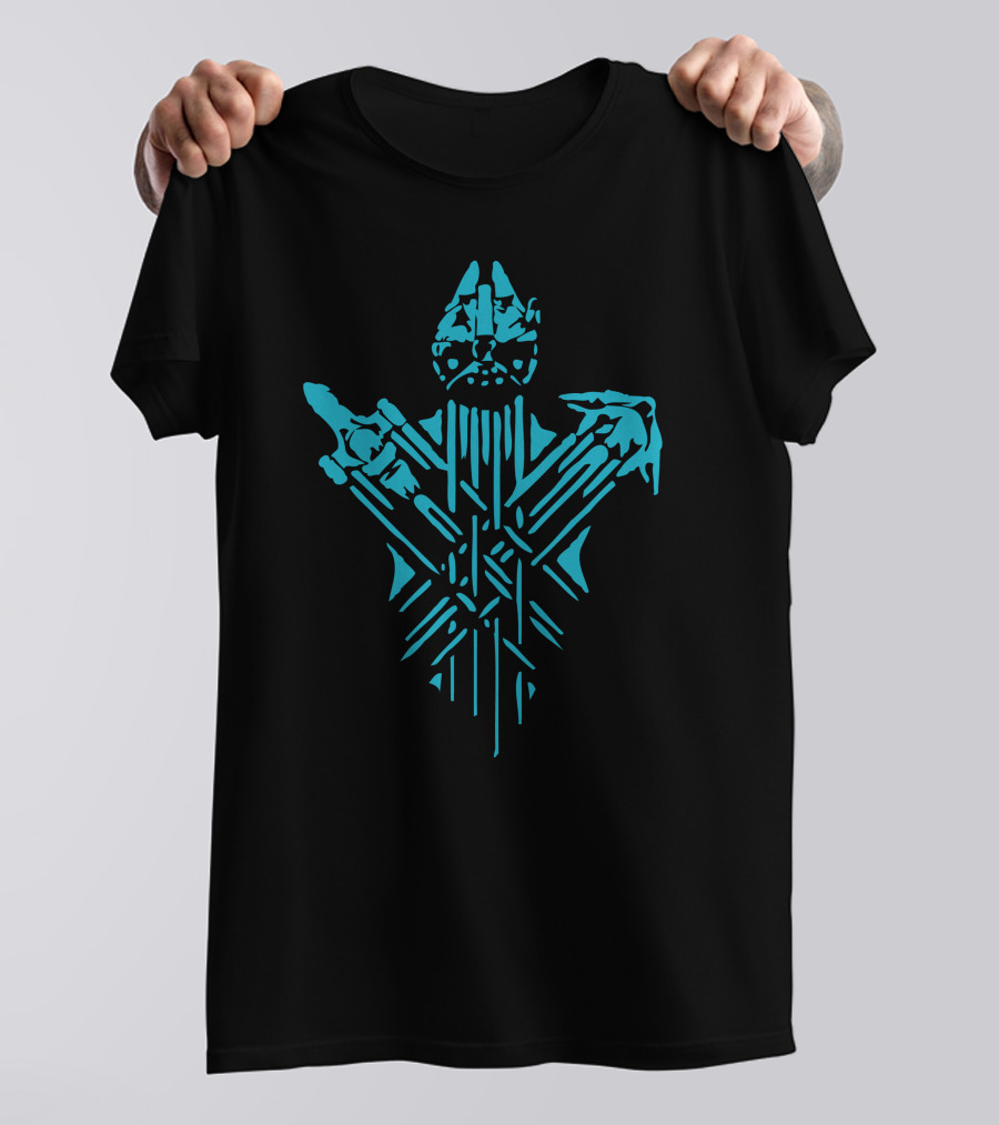Rebel Paths Abstract Geometric Figure With Futuristic T-Shirt