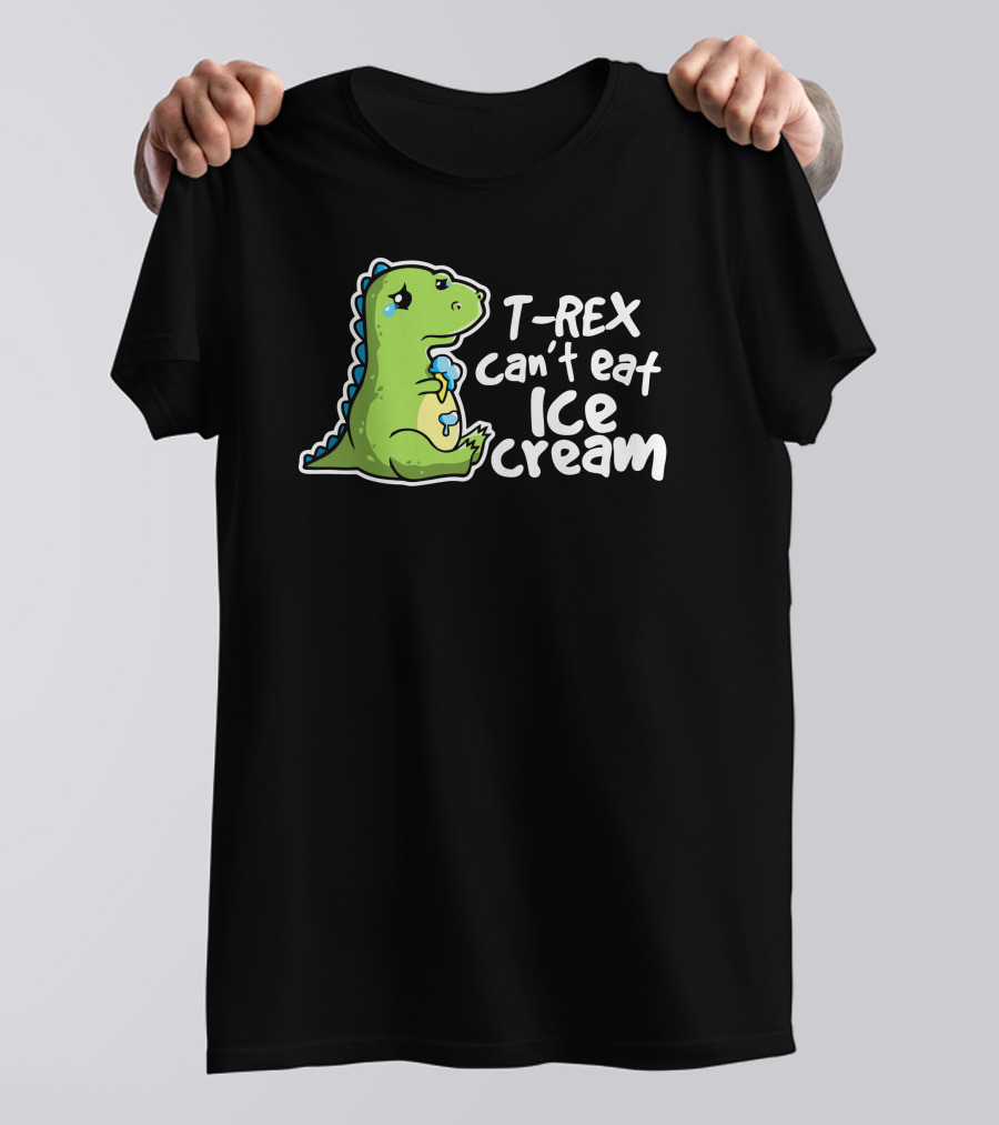 T-Rex Can't Eat Ice Cream Sad Rex T-Shirt