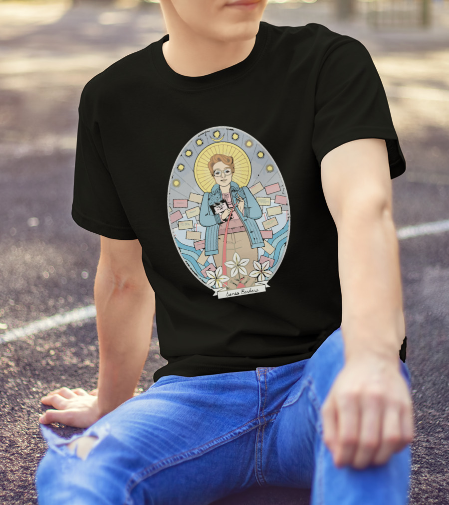 Santa Barbara Tribute With Floral Halo And Letters T-Shirt