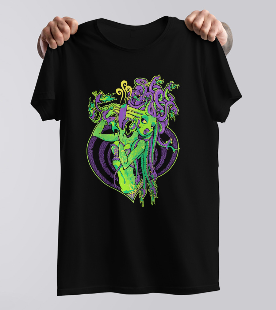 Scared Straight Psychedelic Medusa Snake Hair T-Shirt