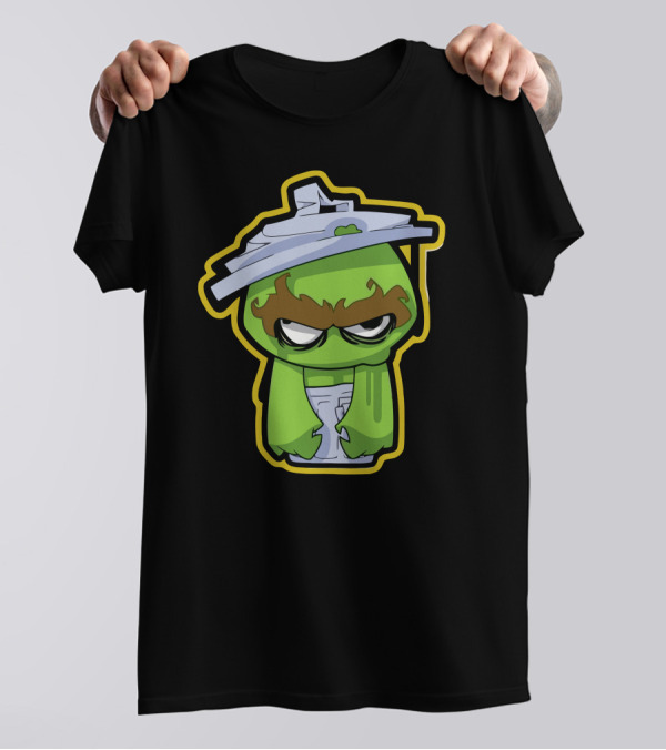Sesame Pessimistic Green Garbage Monster T-Shirt