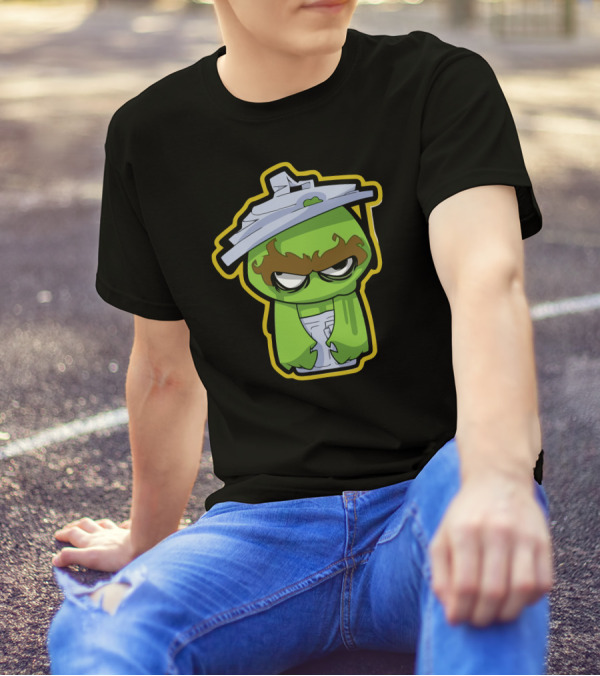 Sesame Pessimistic Green Garbage Monster T-Shirt
