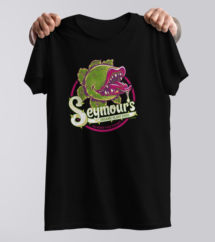 Seymours Organic Plant Food All Blood Types Stocked Since 1986 T-Shirt
