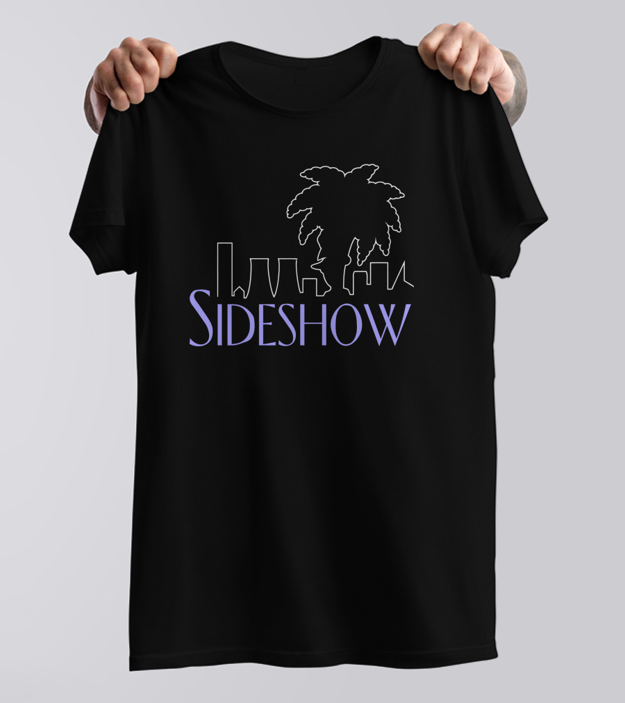 Sideshow Palm Tree Cityscape Neon Skyline T-Shirt