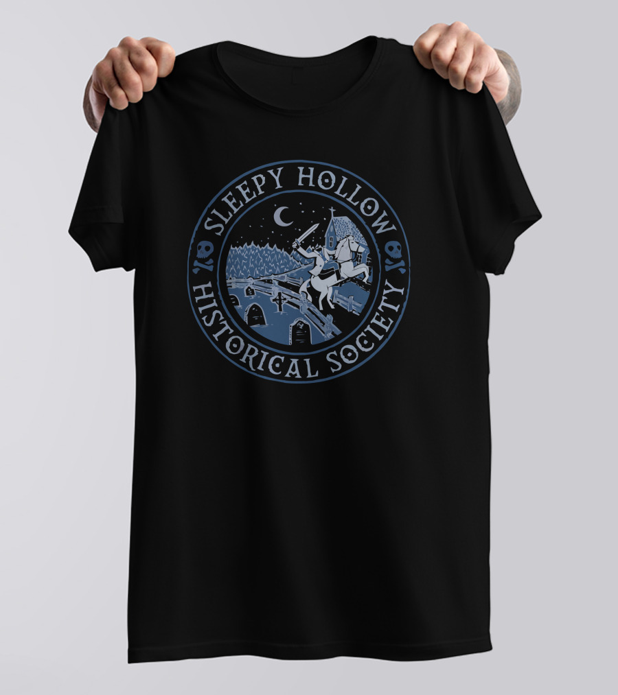 Sleepy Hollow Historical Society Headless Horseman Night Scene T-Shirt