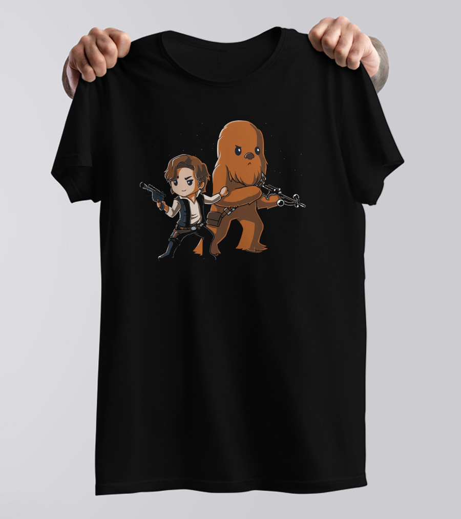 Star Wars Han Solo Chewbacca Chibi Smugglers Adventure T-Shirt