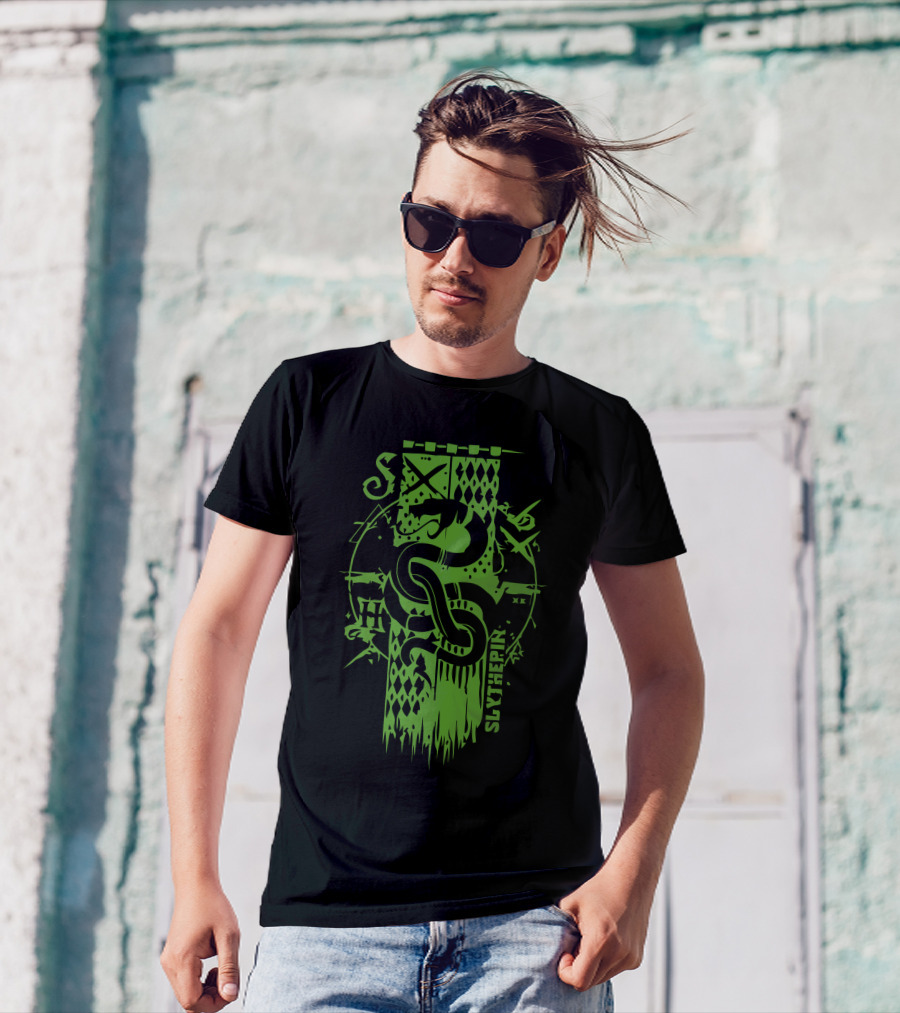 Slytherin Snake Crest Hogwarts House Emblem T-Shirt